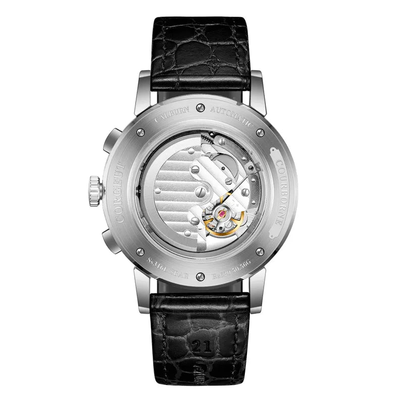 Corgeut Moon Phase Watch Gold and White