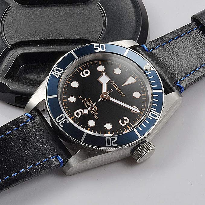 Corgeut Watch Diver Blue and Gold