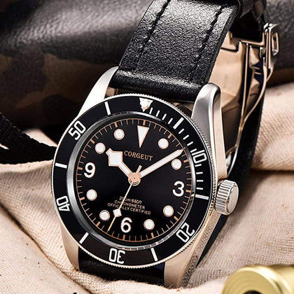 Corgeut Watch Diver Automatic Black and Gold Corgeut Watches