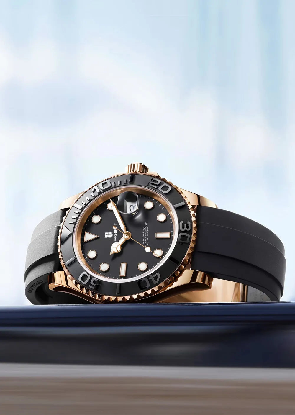 Corgeut Yacht-Master Black and Gold – Corgeut Watches